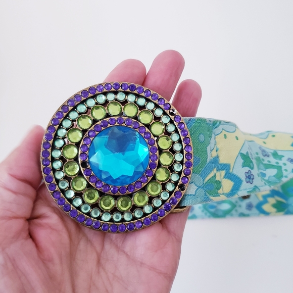 Vintage Blue Purple Colorful Belt - Picture 7 of 11